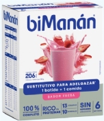BiManán Batido BeSlim Sabor Fresa (6 sobres)