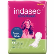 Compresa perdidas leves - indasec discreet (mini b20 20 unidades promo indabox)