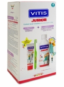 Vitis Junior Pack promo Colutorio 50 ml + 1 envase gel dentífrico 75 ml + 1 cepillo