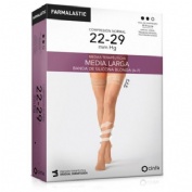 Media larga con silicona blonda (a-f) compresion normal - farmalastic puntera cerrada (2 unidades ta