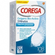 COREGA Oxígeno Bio-Activo 3 Minutos - limpieza protesis dental (108 tabletas)