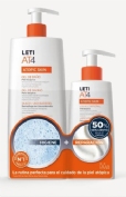 Leti AT4 Pack gel de baño 750ml + leche 250ml