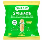 Smilitos snack de manzana y platano de Smileat 25g
