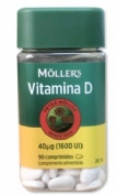 Mollers Vitamina D 90 comprimidos