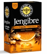 Black Bee Caramelos Jengibre con Própolis y Vit C Sabor Naranja (18 caramelos sin azúcar)