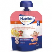 Nutribén Fruta & GO! Plátano, fresa y yogurt natural (90 g)