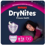Huggies DryNites Pañales de Noche Niña 8-15 años 9 ud