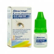REACTINE LEVOCABASTINA 0,5mg/ml COLIRIO EN SUSPENSION , 1 frasco de 4 ml