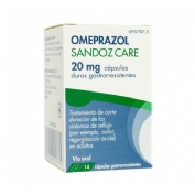 OMEPRAZOL SANDOZ CARE 20 MG CAPSULAS DURAS GASTRORRESISTENTES, 14 cápsulas