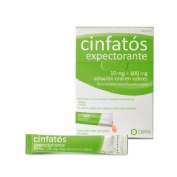 CINFATOS EXPECTORANTE   10 mg + 100 mg solución oral en sobres, 18 sobres
