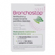 BRONCHOSTOP ANTITUSIVO Y EXPECTORANTE PASTILLAS BLANDAS, 20 pastillas