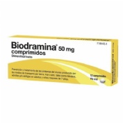 BIODRAMINA 50 mg COMPRIMIDOS , 12 comprimidos