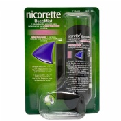 NICORETTE BUCOMIST 1 MG/PULSACION SOLUCION PARA PULVERIZACION BUCAL SABOR FRUTA MENTA, 1 dispensador