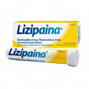 LIZIPAINA CLORHEXIDINA 5 MG/BENZOCAINA 2,5 MG COMPRIMIDOS PARA CHUPAR ,20 comprimidos