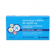 NORMOSTOP CAFEINA 50 MG/50 MG COMPRIMIDOS RECUBIERTOS CON PELICULA, 12 comprimidos (Blister Al/PA-Al