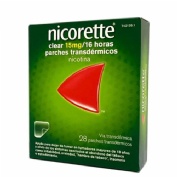 NICORETTE CLEAR 15 MG/16 HORAS PARCHES TRANSDERMICOS, 28 parches (Bolsa multilaminada en papel/lámin