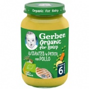 Gerber organic guisantes patatas pollo (1 tarrito 190 g)