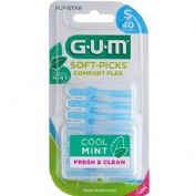 GUM Soft-picks comfort flex mint 40 unidades - S