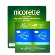 NICORETTE SUPERMINT 2 mg COMPRIMIDOS PARA CHUPAR EFG, 80 comprimidos (2x40)