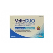 VOLTADUO 500 MG/200 MG COMPRIMIDOS RECUBIERTOS CON PELICULA, 20 comprimidos