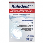 Kukident pastillas limpiadoras para protesis totales y parciales (54 pastillas)