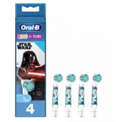 Cepillo dental electrico infantil recambios - oral-b pro kids 3+ star wars (4 recambios)