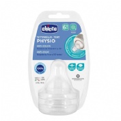 Tetina silicona flujo papilla - chicco physio (+ 6 meses 2 unidades)