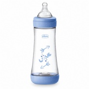 Biberon plastico t silicona - chicco perfect5 (azul 4m+ flujo rapido 300 ml)