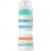Chicco Biberón Well-Being Silicona flujo rápido 4m+ azul (330 ml)