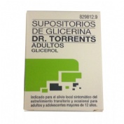 SUPOSITORIOS DE GLICERINA DR. TORRENTS ADULTOS BLISTER 3,27 G SUPOSITORIO , 12 supositorios