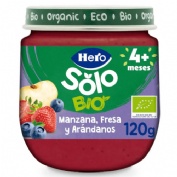Hero solo (1 frasco 120 g sabor manzana fresa y arandanos)