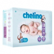 Chelino Fashion & Love Pañal infantil Talla 3: 4 - 10 kg (36 ud)