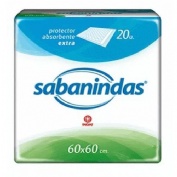 Sabanindas Extra Protector de Cama 60 x 60 cm (20 ud)