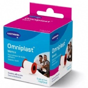 Esparadrapo hipoalergico - omniplast tejido resistente (1 unidad 5 m x 5 cm color blanco)