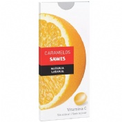 Sawes Caramelos sin azúcar Naranja Caja 