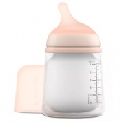 Suavinex Biberón Anticólico zero.zero 180 ml Tetina flujo lento (1 ud)Suavinex Biberón Anticólico ZERØ.ZERØ 180 ml Tetina SIlicona Ultra-suave flujo a