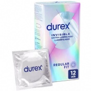 Durex Preservativos Invisible Extra Lubricado (12 ud)