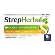 Strepherbal (16 pastillas para chupar sabor propolis melisa miel)