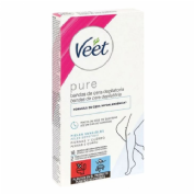 Veet pure bandas de cera depilatoria piernas y cuerpo