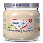 Nutribén Potito Introducción al Pollo con arroz y zanahorias +4m (120 g)