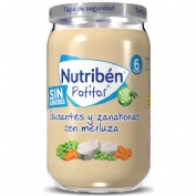 Nutribén Potito Suprema de merluza con guisantes y zanahorias +6m (235 g)