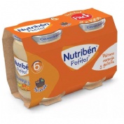 Nutriben potitos platano naranja y galleta (2 envases 190 g)