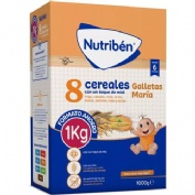 Nutriben 8 cereales toque miel y galletas maria  1 envase 1000 g