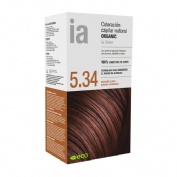 Interapothek  coloracion capilar natural organic  1 kit tono 5.34 castaÃ±o claro dorado acobrado