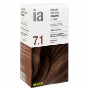 Interapothek  coloracion capilar natural organic  1 kit tono 7.1 rubio medio ceniza