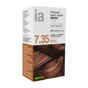 Interapothek  coloracion capilar natural organic  1 kit tono 7.35 rubio medio dorado caoba