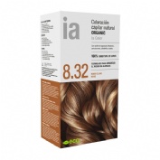 Interapothek  coloracion capilar natural organic  1 kit tono 8.32 rubio claro beige