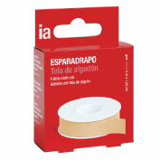 Esparadrapo de tela de algodon interapothek 1 unidad 5 m x 1,25 cm