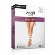 Media larga con silicona blonda (a-f) compresion normal farmalastic puntera cerrada 2 unidades talla