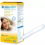 Farmaconfort Tampones de Algodón con aplicador biodegradable Regular (16 ud)